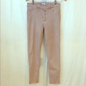 Hudson High Rise “Barbara” Exposed Button Jeans